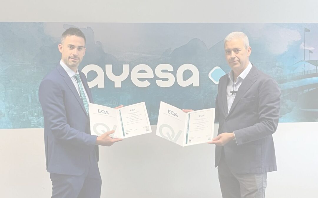 EQA entrega a Ayesa los certificados de Compliance ISO 37001 y UNE 19601