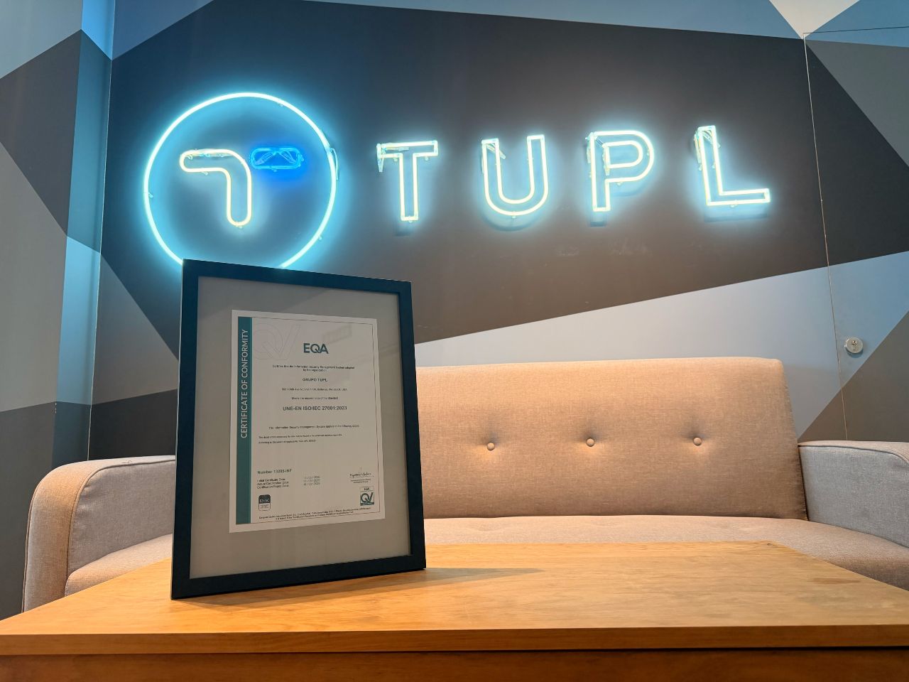 Tupl Inc gets ISOIEC 27001 EQA